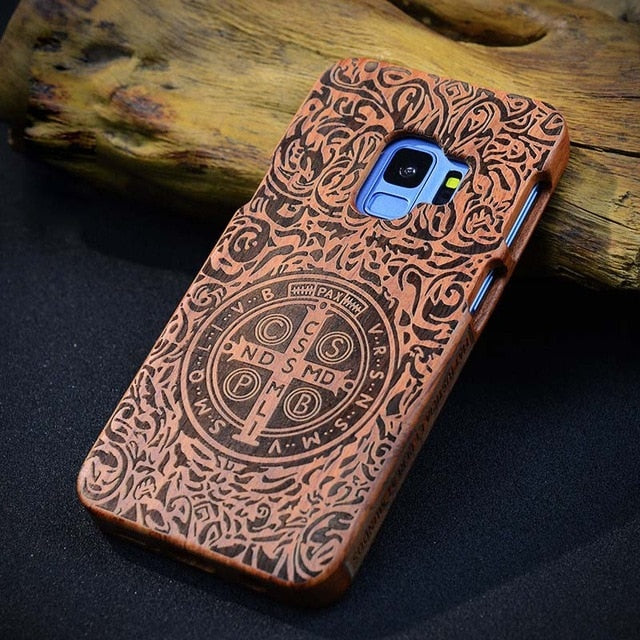 Real Wood Phone Case for Samsung Galaxy S10+ 100% Natural Bamboo