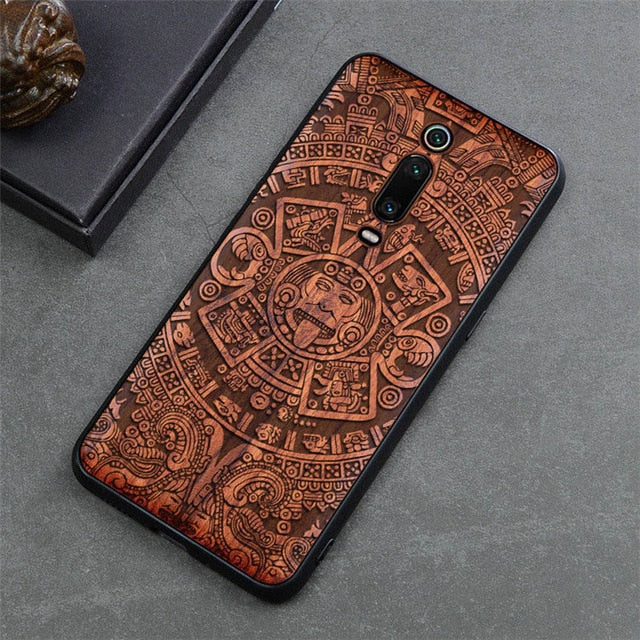 New For Xiaomi Mi 9T Case Slim Wood Back Cover TPU Bumper Case