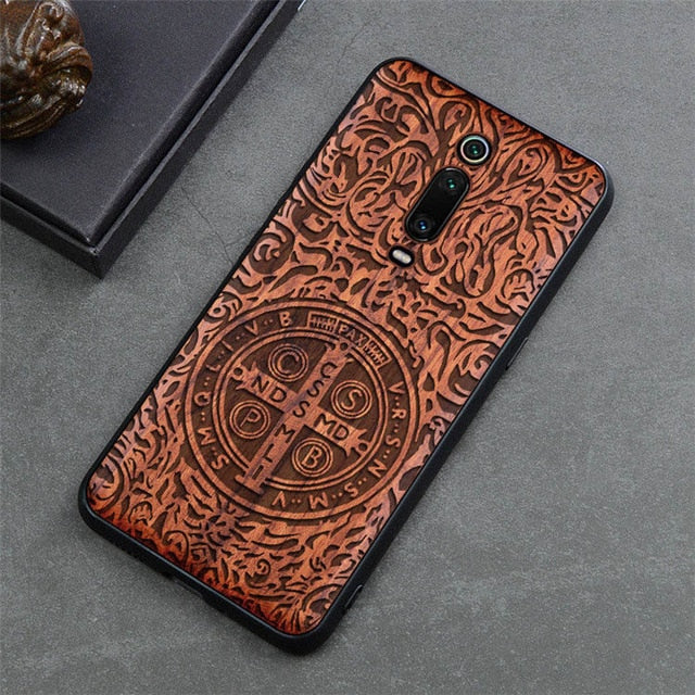 New For Xiaomi Mi 9T Case Slim Wood Back Cover TPU Bumper Case
