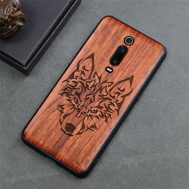 New For Xiaomi Mi 9T Case Slim Wood Back Cover TPU Bumper Case