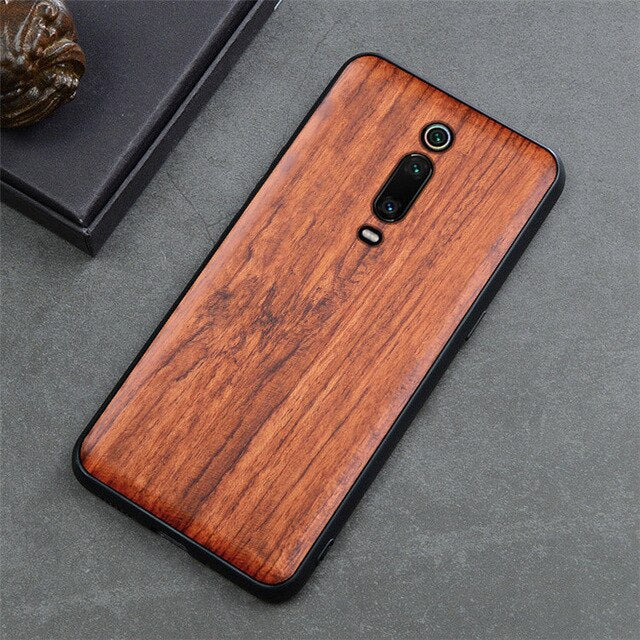 New For Xiaomi Mi 9T Case Slim Wood Back Cover TPU Bumper Case