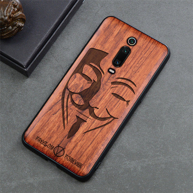 New For Xiaomi Mi 9T Case Slim Wood Back Cover TPU Bumper Case