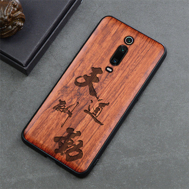 New For Xiaomi Mi 9T Case Slim Wood Back Cover TPU Bumper Case