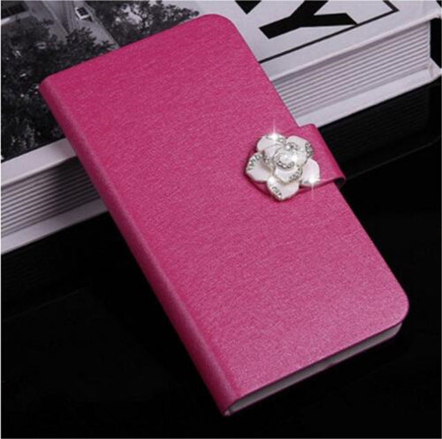 Flip Stand Book Style Silk Case Capa For Samsung Galaxy