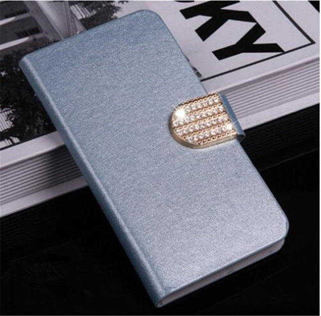 Flip Stand Book Style Silk Case Capa For Samsung Galaxy