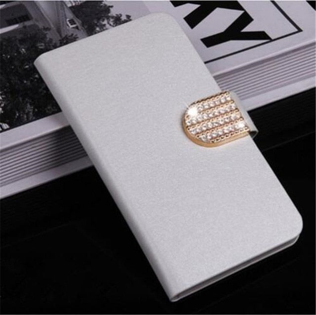 Flip Stand Book Style Silk Case Capa For Samsung Galaxy