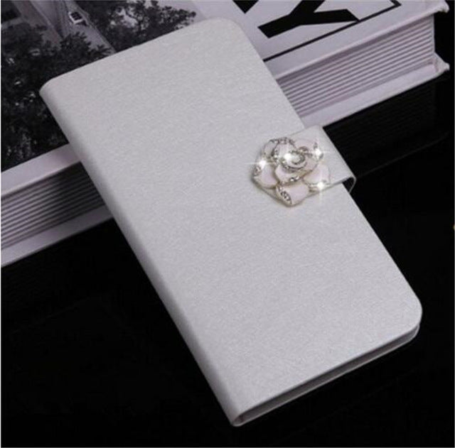 Flip Stand Book Style Silk Case Capa For Samsung Galaxy