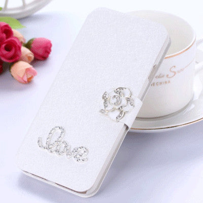 Flip Stand Book Style Silk Case Capa For Samsung Galaxy