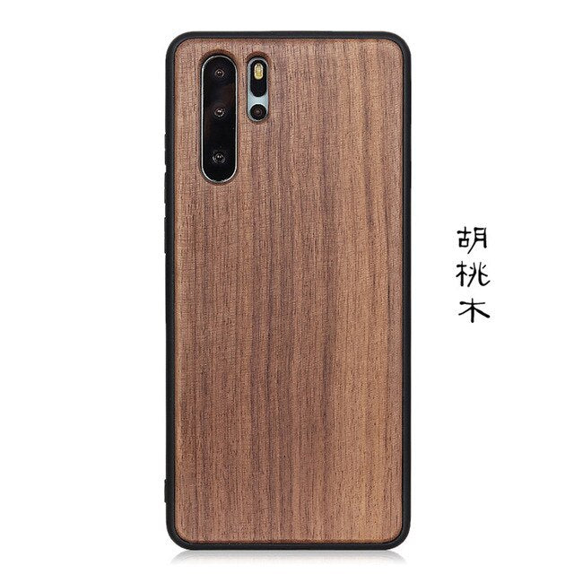 Natural Green Bamboo Wooden Hard Phone Cover For Huawei P30