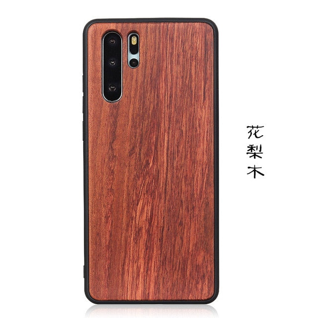 Natural Green Bamboo Wooden Hard Phone Cover For Huawei P30