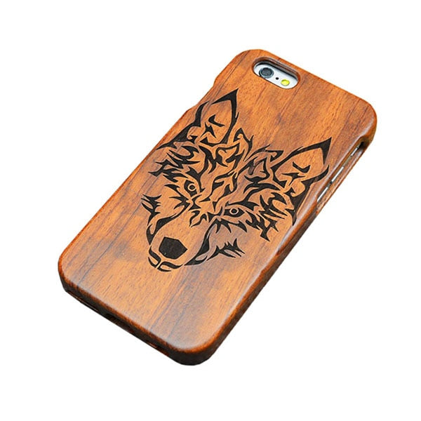 Natural Wood Case For iPhone X 8 7 6 6s Plus SE 5s Samsung Galaxy