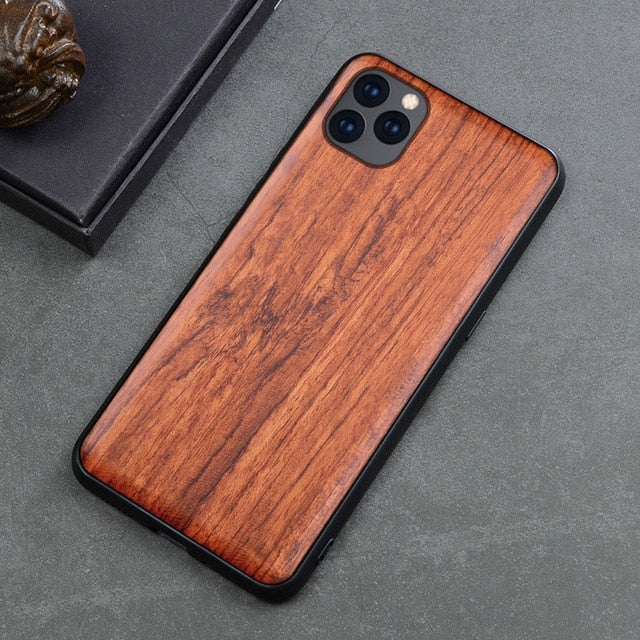 New For iPhone 11 Case Slim Wood Back Cover TPU Bumper Case