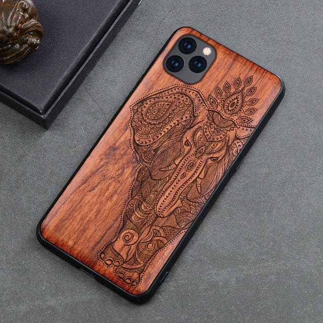New For iPhone 11 Case Slim Wood Back Cover TPU Bumper Case