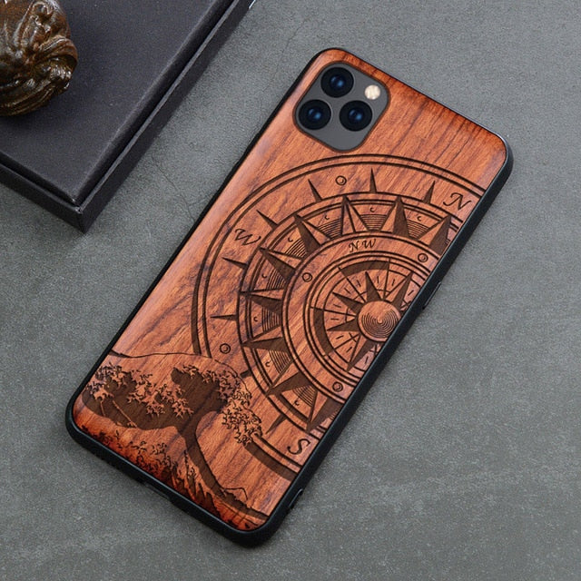 New For iPhone 11 Case Slim Wood Back Cover TPU Bumper Case