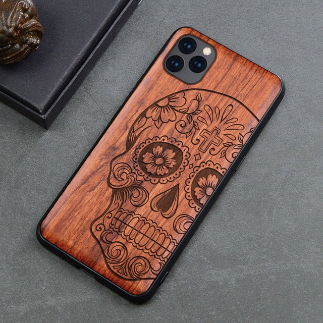 New For iPhone 11 Case Slim Wood Back Cover TPU Bumper Case