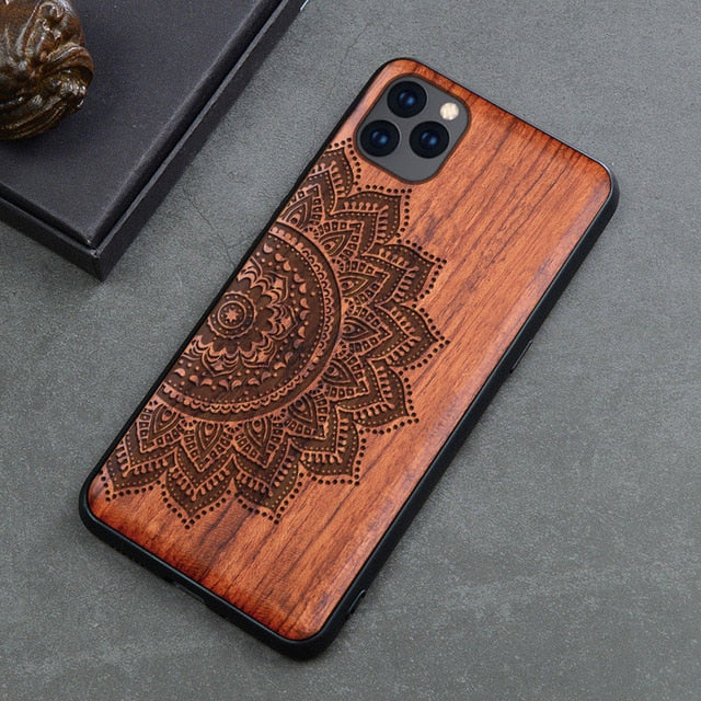 New For iPhone 11 Case Slim Wood Back Cover TPU Bumper Case