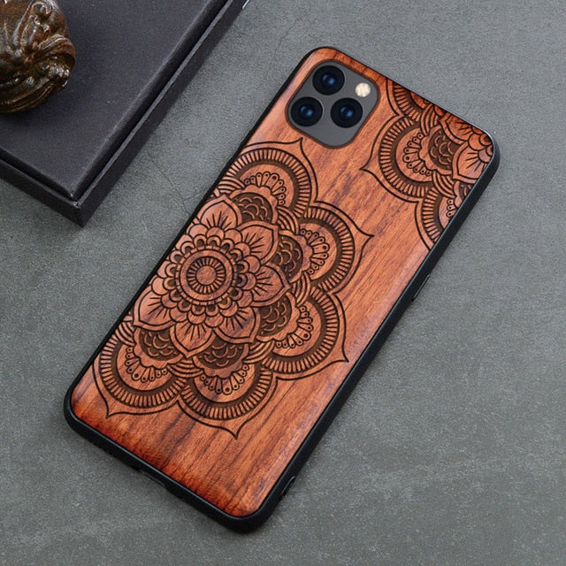 New For iPhone 11 Case Slim Wood Back Cover TPU Bumper Case