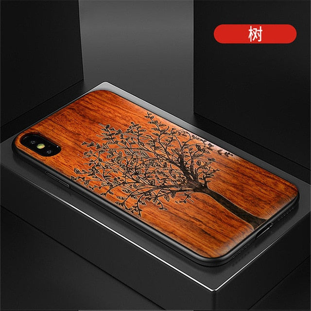New For iPhone 11 Case Slim Wood Back Cover TPU Bumper Case