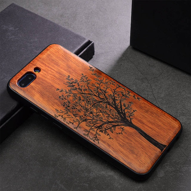 New Huawei Honor View 10 Case Slim Wood Back Cover