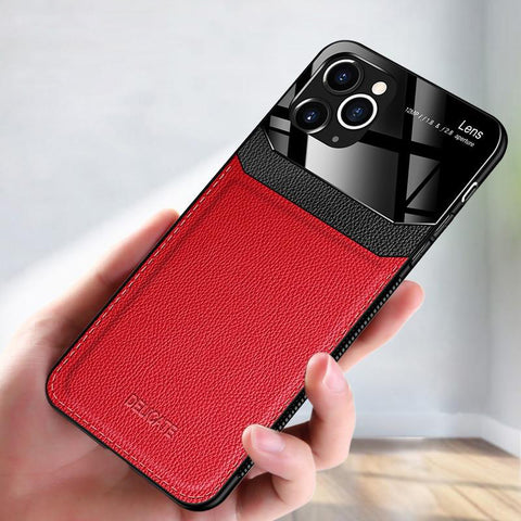 Shockproof Case for iPhone 11 Pro Max XS XR X PU Leather Mirror Glass