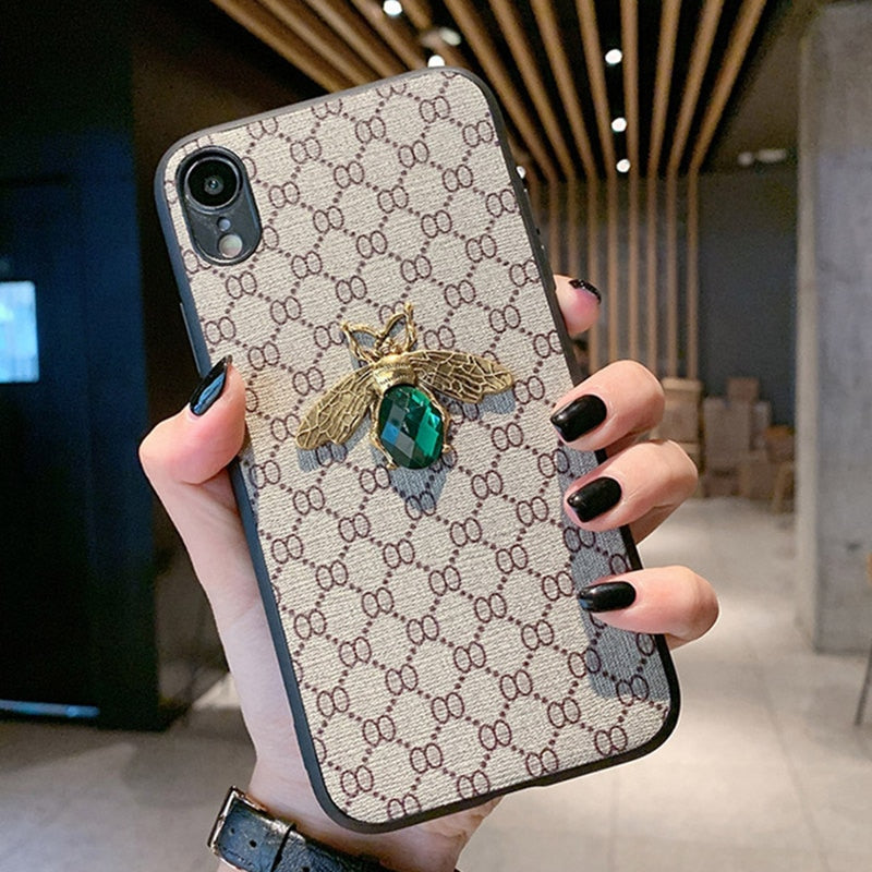 Luxury 3D Bee Retro Cloth Phone Case for IPhone 11 Pro Case