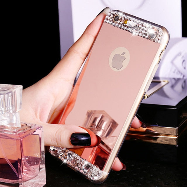 Luxury Crystal Bling Diamond Mirror phone Case For iPhone
