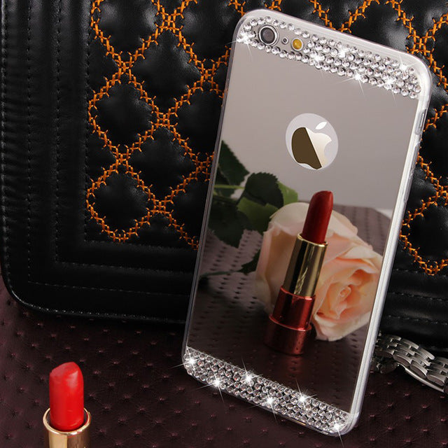 Luxury Crystal Bling Diamond Mirror phone Case For iPhone