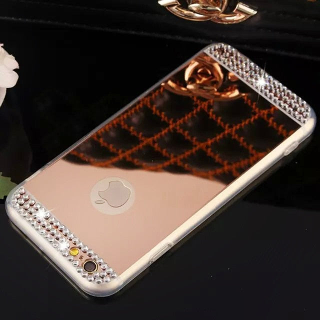 Luxury Crystal Bling Diamond Mirror phone Case For iPhone