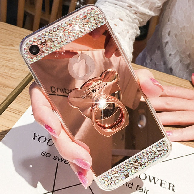 Luxury Crystal Bling Diamond Mirror phone Case For iPhone