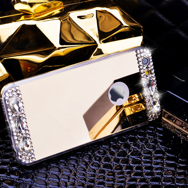 Luxury Crystal Bling Diamond Mirror phone Case For iPhone