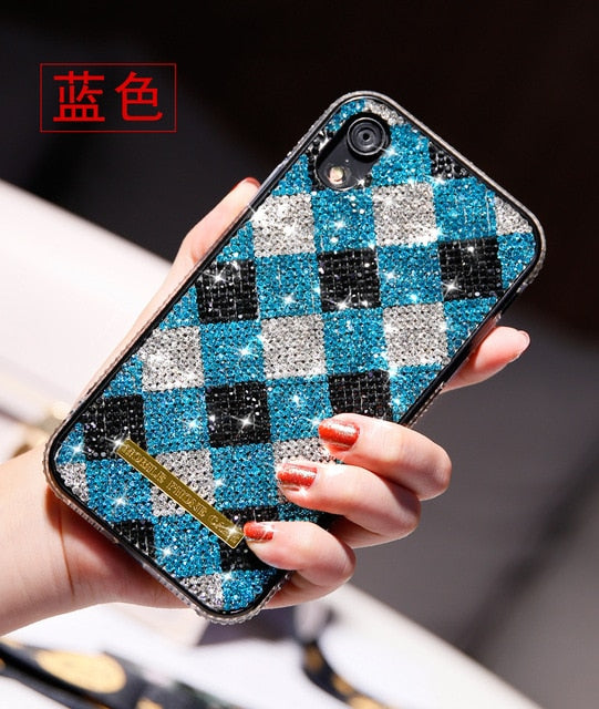 Lattice Pattern Bling Diamond Case For iPhone 11 Pro