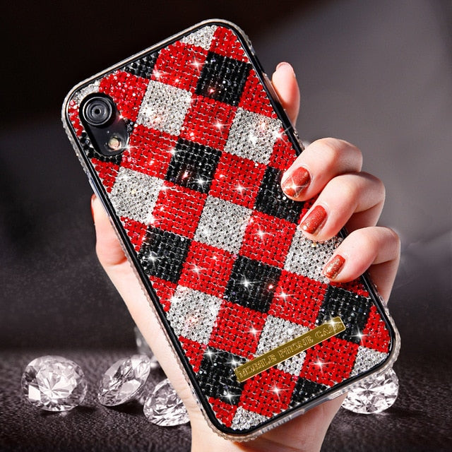 Lattice Pattern Bling Diamond Case For iPhone 11 Pro
