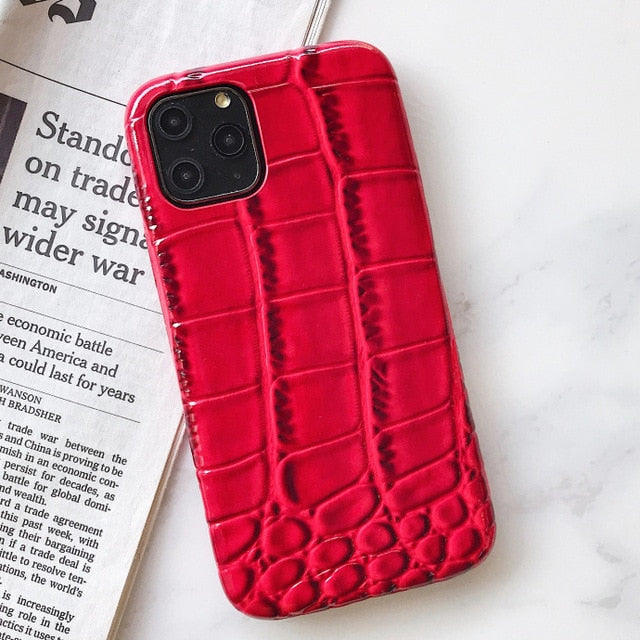 crocodile Texture soft silicone phone case For iphone