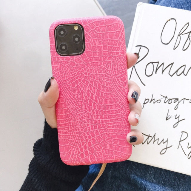crocodile Texture soft silicone phone case For iphone