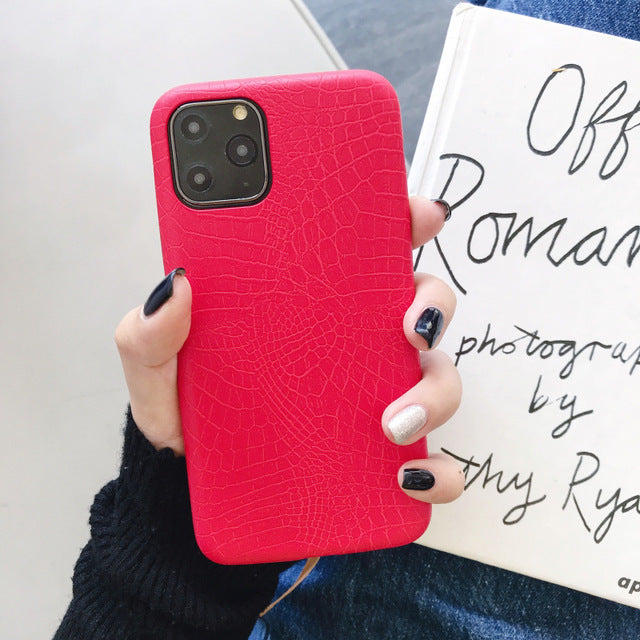 crocodile Texture soft silicone phone case For iphone