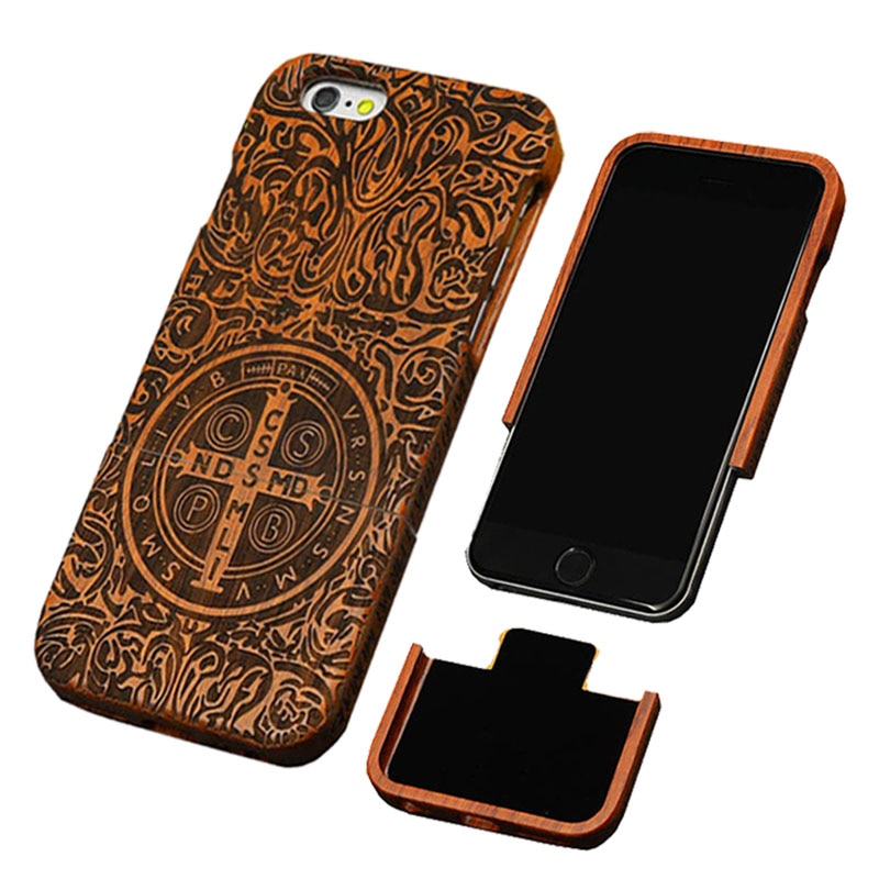Natural Wood Case For iPhone 7 6 6s Plus SE 5 5s Cover