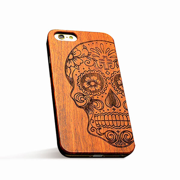 Retro Nature Embossed Wood Phone Cases For iPhone