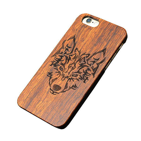 Retro Nature Embossed Wood Phone Cases For iPhone