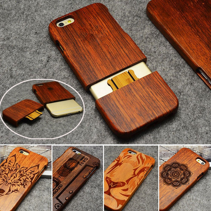 Wooden Phone Case 100% Handmade Natural Real Wood