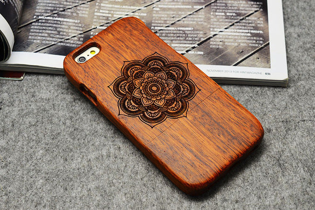 Wooden Phone Case 100% Handmade Natural Real Wood