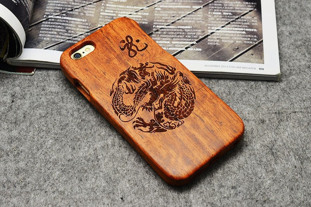 Wooden Phone Case 100% Handmade Natural Real Wood