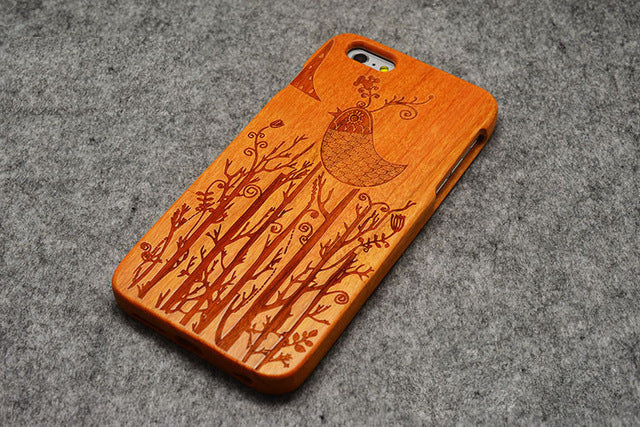 Wooden Phone Case 100% Handmade Natural Real Wood