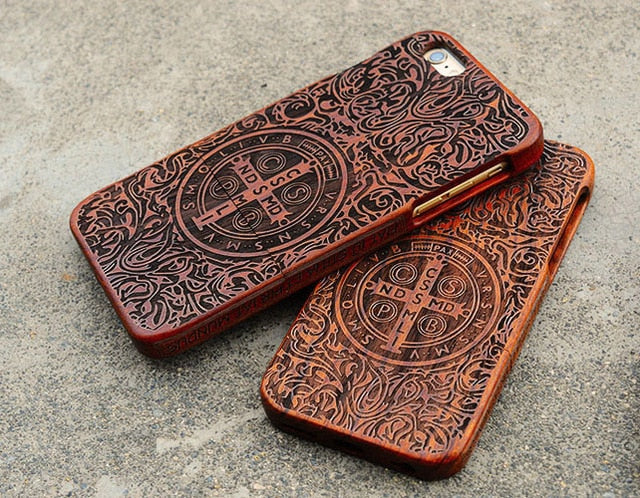 Wooden Phone Case 100% Handmade Natural Real Wood