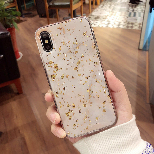 Luxury Gold Foil Bling Marble Phone Cases