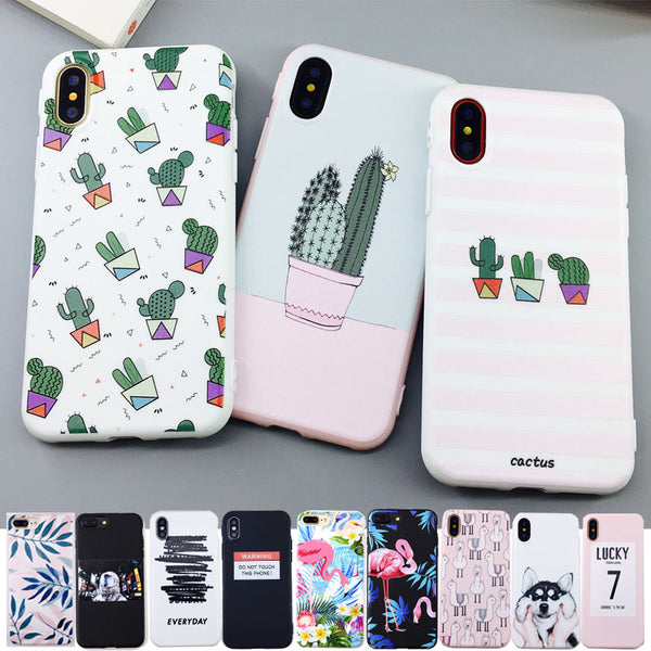 Candy Color Leaf Print Phone Case