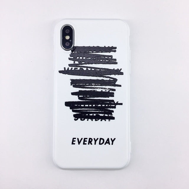 Candy Color Leaf Print Phone Case