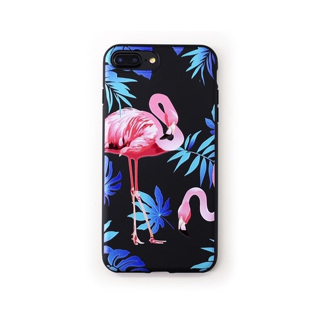 Candy Color Leaf Print Phone Case