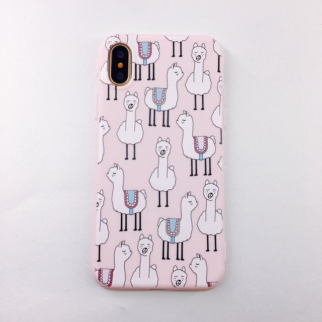 Candy Color Leaf Print Phone Case