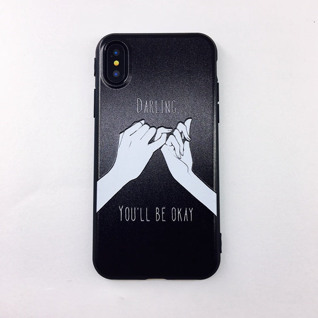 Candy Color Leaf Print Phone Case