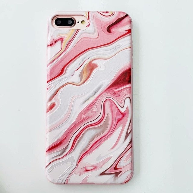 Candy Color Leaf Print Phone Case